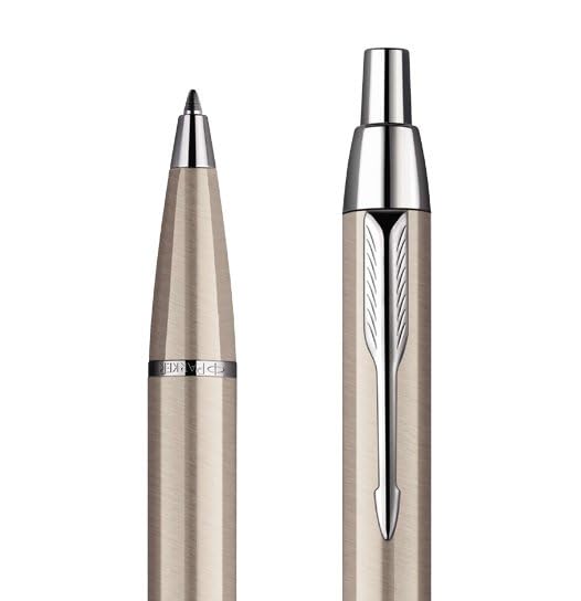 polar-effekt Parker IM Druckkugelschreiber mit Gravur - Metall-gold - Großraummine blauschreibend - inkl. Geschenk-Etui - Deutsche Herstellung - hochwertig und edel - perfekte Geschenkidee
