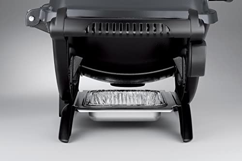 Weber Q1400 Elektrogrill (Dark Grey) mit 43 x 32 cm Grillfläche, 2-geteiltem porzellanemailliertem Gussrost und Aluminiumguss-Gehäuse. Kompakt, leistungsstark und ideal für Balkon oder Terrasse. Für stilvolles Grillen mit echtem BBQ-Feeling.