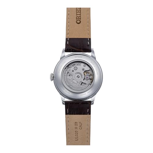 Orient Bambino Version 7 Herren-Automatikuhr (38,4 mm) mit kleiner Sekunde und Handaufzug – elegantes Champagner-Zifferblatt, gefertigt in Japan. Klassische Kleideruhr mit zeitlosem Design für stilvolle Auftritte zu jedem Anlass.