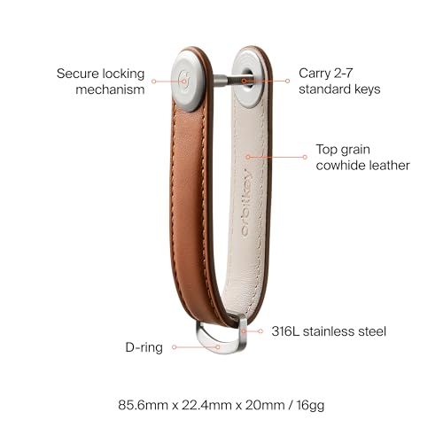 Orbitkey Premium-Leder-Schlüsselanhänger 2.0. Greif zu und verleihe deinem Schlüsselbund stilvolle Ordnung.