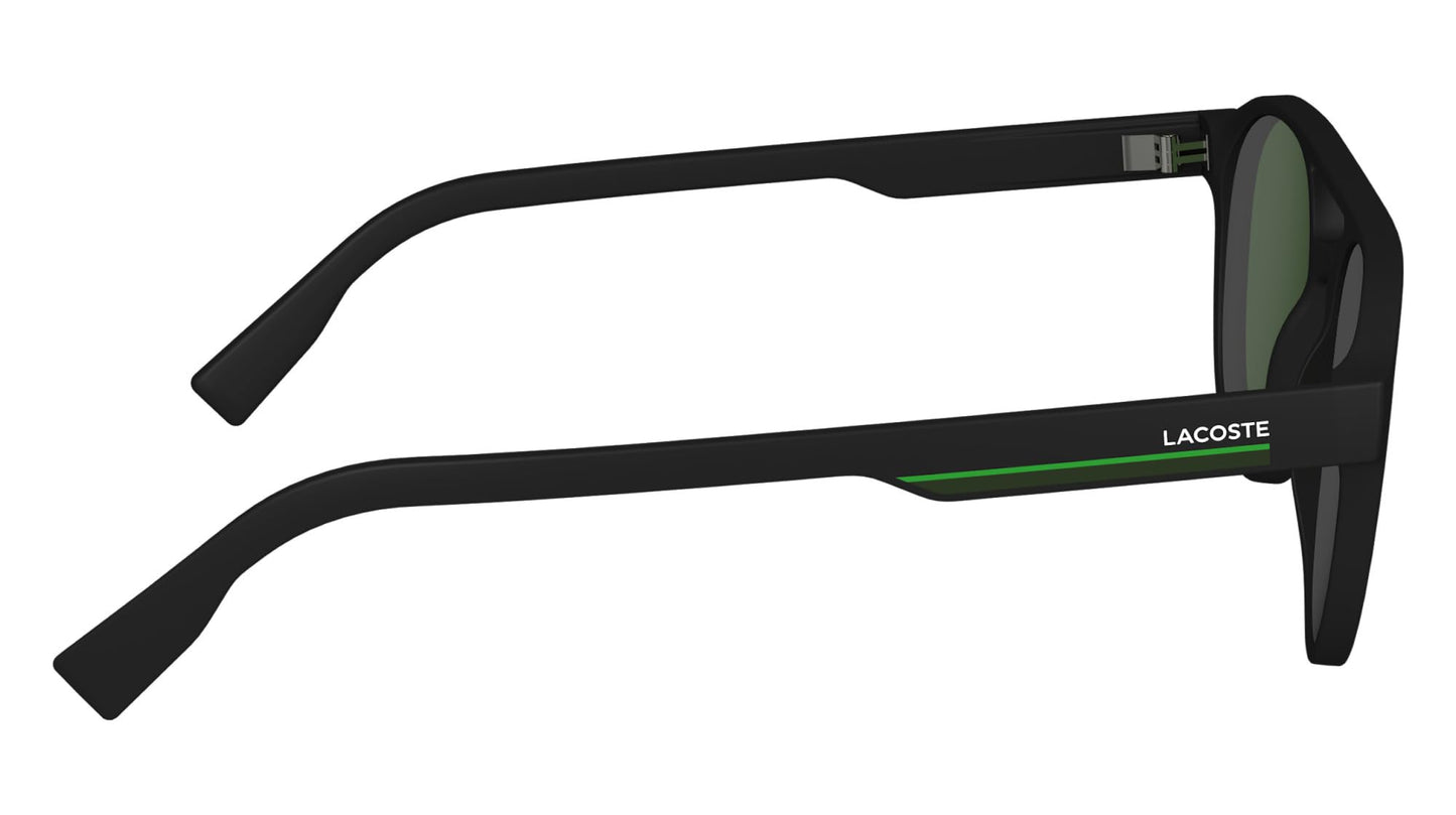 Lacoste Herren-Sonnenbrille L6008S 002 in Matte Black – stilvolles Design mit zuverlässigem UV-Schutz. Maße 53/19/145, leicht und komfortabel für täglichen Tragekomfort. Für Männer, die klassische Eleganz und klare Linien schätzen.