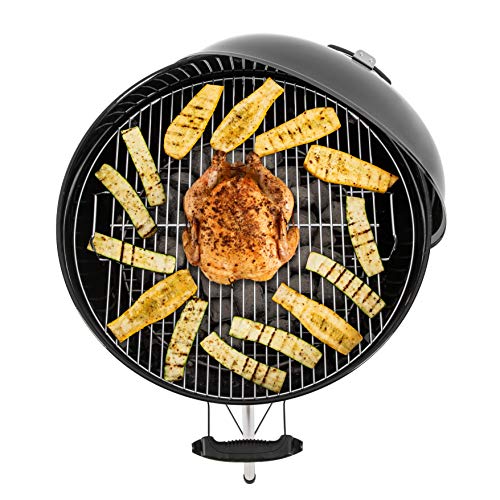 Weber Original Kettle Holzkohlegrill Ø 57 cm mit porzellanemailliertem Deckel und Kessel, integriertem Thermometer und One-Touch-Reinigungssystem. Klassiker mit viel Grillfläche und ikonischem Design. Für authentisches BBQ in bewährter Weber-Qualität.