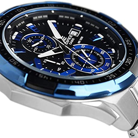 Casio Edifice Cint Steel Herren (EFR-539D-1A2VUEF, Grau/Blau). Sportliche Analoguhr mit robustem Edelstahlgehäuse, präzisem Quarzwerk und stilvollem Grau-Blau-Design – perfekt für Alltag und Abenteuer. Jetzt entdecken und Zeit elegant meistern.