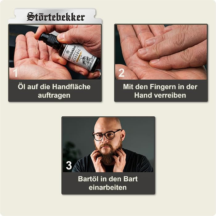 Störtebekker® Premium Bartpflege-Set für Männer – mit Bartöl „Crusoe“, Bartkamm und Bartbürste. Ideal für die tägliche Bartpflege in stilvoller Qualität.