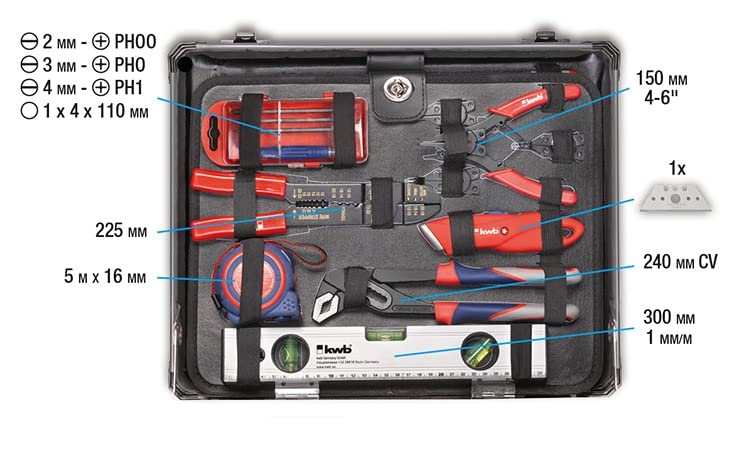 KWB 129-tlg. Werkzeugkoffer – Robuster Aluminium-Koffer für Werkstatt, Haushalt & Unterwegs Rüste dich jetzt aus und meistere jede Herausforderung!