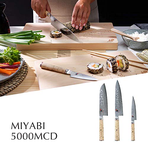 Miyabi 34374-181 Santoku. 8 cm Profi-Kochmesser mit Stahlklinge & Birkenholzgriff. Sichere dir jetzt dein Santoku-Messer.