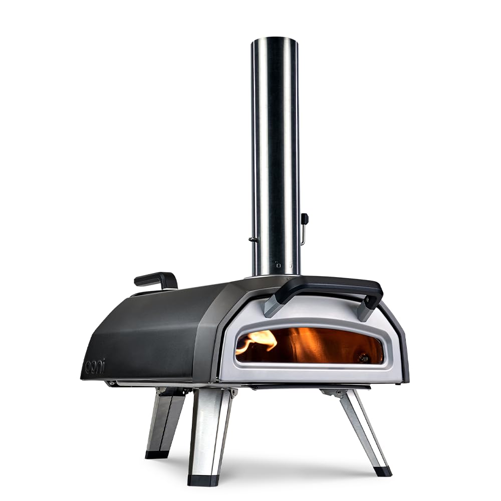 Ooni Karu 2 Multi-Brennstoff Pizzaofen . Tragbarer Outdoor-Ofen für Gas, Holz & Holzkohle.Genieße authentische Steinofenpizza überall.