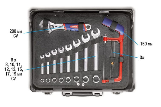 KWB 129-tlg. Werkzeugkoffer – Robuster Aluminium-Koffer für Werkstatt, Haushalt & Unterwegs Rüste dich jetzt aus und meistere jede Herausforderung!