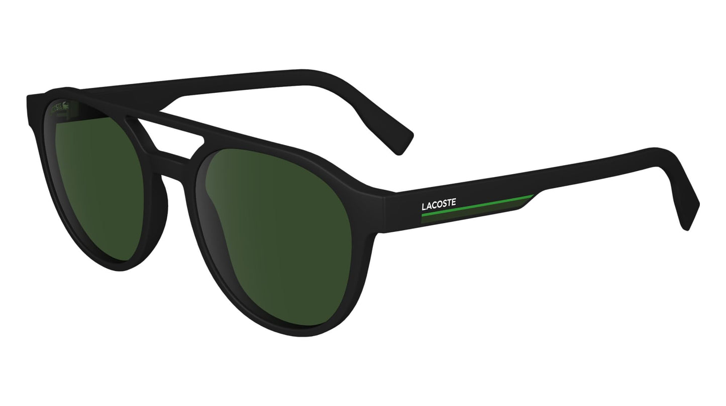 Lacoste Herren-Sonnenbrille L6008S 002 in Matte Black – stilvolles Design mit zuverlässigem UV-Schutz. Maße 53/19/145, leicht und komfortabel für täglichen Tragekomfort. Für Männer, die klassische Eleganz und klare Linien schätzen.