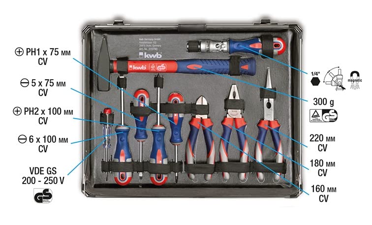 KWB 129-tlg. Werkzeugkoffer – Robuster Aluminium-Koffer für Werkstatt, Haushalt & Unterwegs Rüste dich jetzt aus und meistere jede Herausforderung!