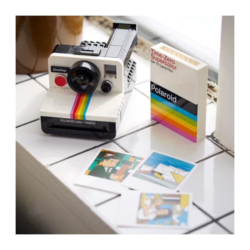 LEGO Ideas Polaroid OneStep SX-70 (Set 21345). 516 Teile Sofortbild-Kamera mit Auslösefunktion und Filmschacht.
