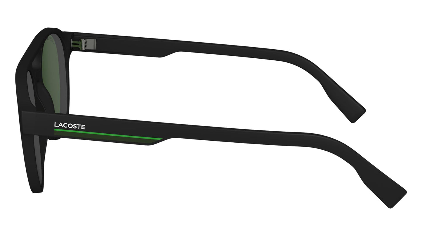 Lacoste Herren-Sonnenbrille L6008S 002 in Matte Black – stilvolles Design mit zuverlässigem UV-Schutz. Maße 53/19/145, leicht und komfortabel für täglichen Tragekomfort. Für Männer, die klassische Eleganz und klare Linien schätzen.