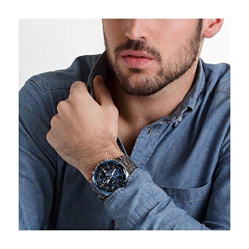 Casio Edifice Cint Steel Herren (EFR-539D-1A2VUEF, Grau/Blau). Sportliche Analoguhr mit robustem Edelstahlgehäuse, präzisem Quarzwerk und stilvollem Grau-Blau-Design – perfekt für Alltag und Abenteuer. Jetzt entdecken und Zeit elegant meistern.