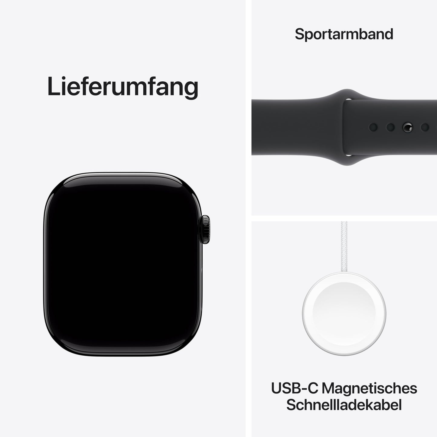 Apple Watch Series 10 (GPS, 46 mm, Diamantschwarz mit schwarzem Sportarmband M/L). Präziser Fitnesstracker mit integrierter EKG-App, Always-On Retina Display und robustem Wasserschutz – jetzt sichern und dein Workout auf das nächste Level heben.