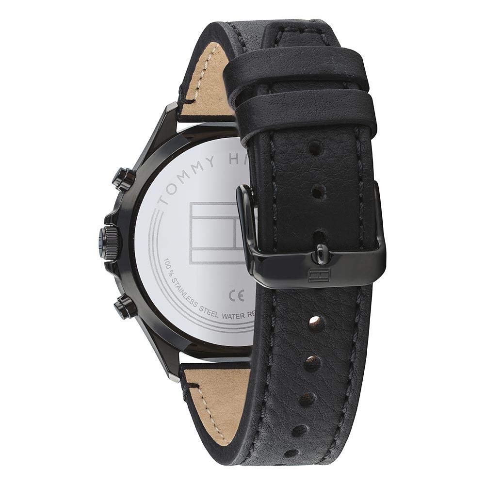 Tommy Hilfiger Multi-Zifferblatt Quarzuhr (Herren, schwarzes Lederarmband, 1791711). Markantes Multi-Zifferblatt, präzises Quarzwerk und hochwertiges Lederarmband – jetzt entdecken und deinem Look das gewisse Etwas verleihen.