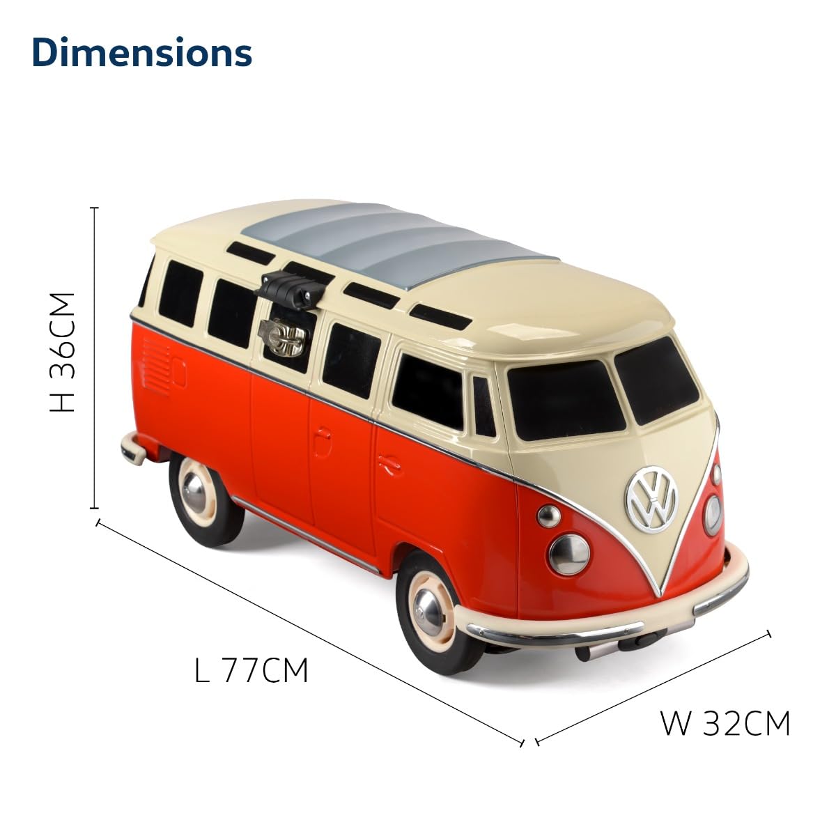 Board Masters VW Collection T1 Bulli Kühlbox. 26 L fahrbarer Kühlwagen im Classic Bus Design
