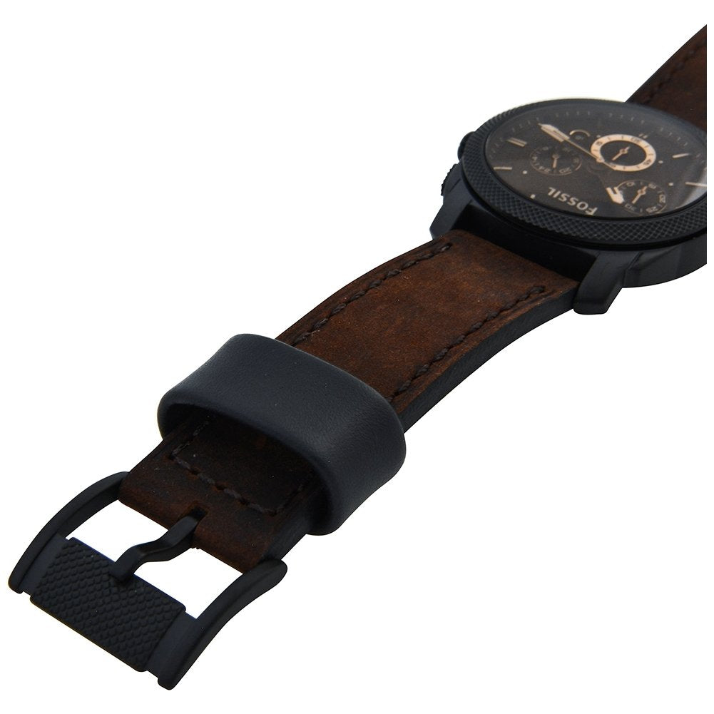 Fossil Machine Chronograph für Herren (42 mm, schwarz & braun, Edelstahl- oder Lederarmband). Robustes Gehäuse trifft präzises Chronographenwerk – stylisch, vielseitig und bereit für jedes Abenteuer. Jetzt entdecken und deinen Look upgraden.