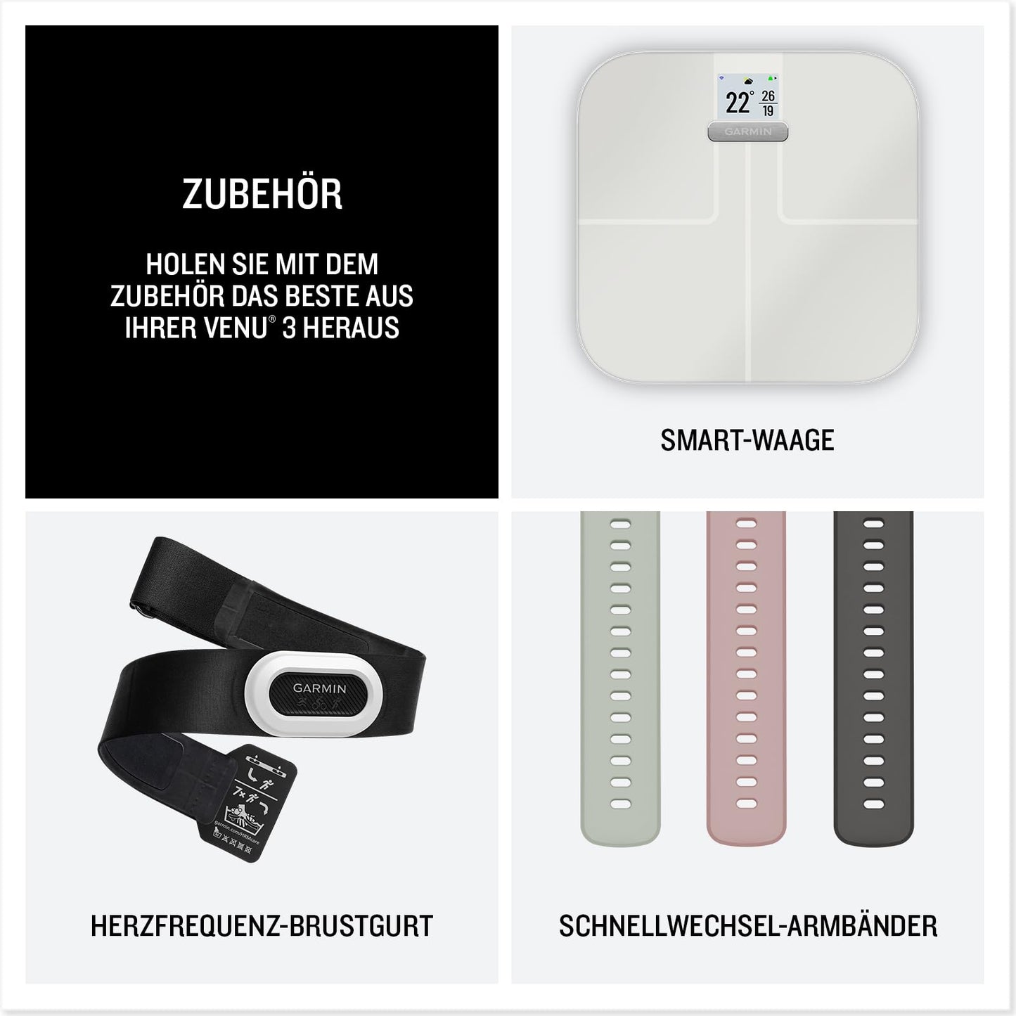 Garmin Venu 3 Smartwatch. Elegante Fitnessuhr mit OLED, Gesundheitsanalyse & Telefonfunktion.