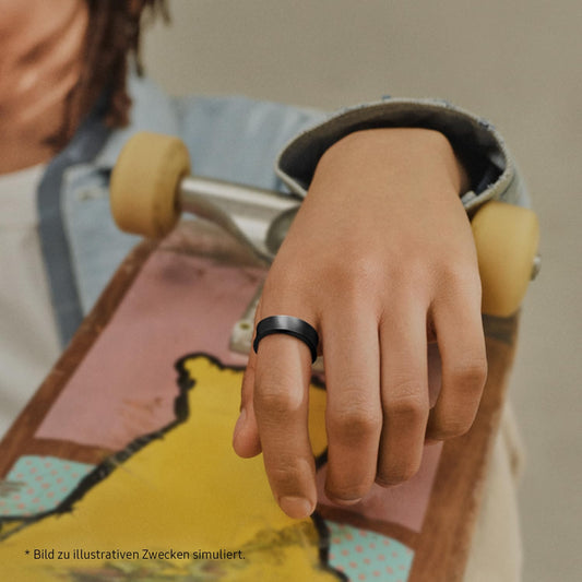 Samsung Galaxy Ring (diverse Größen, Titanium Black) – smarter Ring mit Titan-Gehäuse, Samsung Health AI, Schlaf- und Fitness-Tracking. Ultraleicht, robust und dezent tragbar im Alltag. Für alle, die Gesundheit und Technologie stilvoll verbinden wollen.