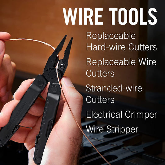 Leatherman Rebar – kompaktes Multi-Tool mit 17 Funktionen, darunter Zange, Drahtschneider, Messer und Schraubendreher. Robuste Bauweise in Schwarz, ideal für Outdoor, Camping und Alltag. Zuverlässiger Begleiter mit Profi-Qualität im Taschenformat.