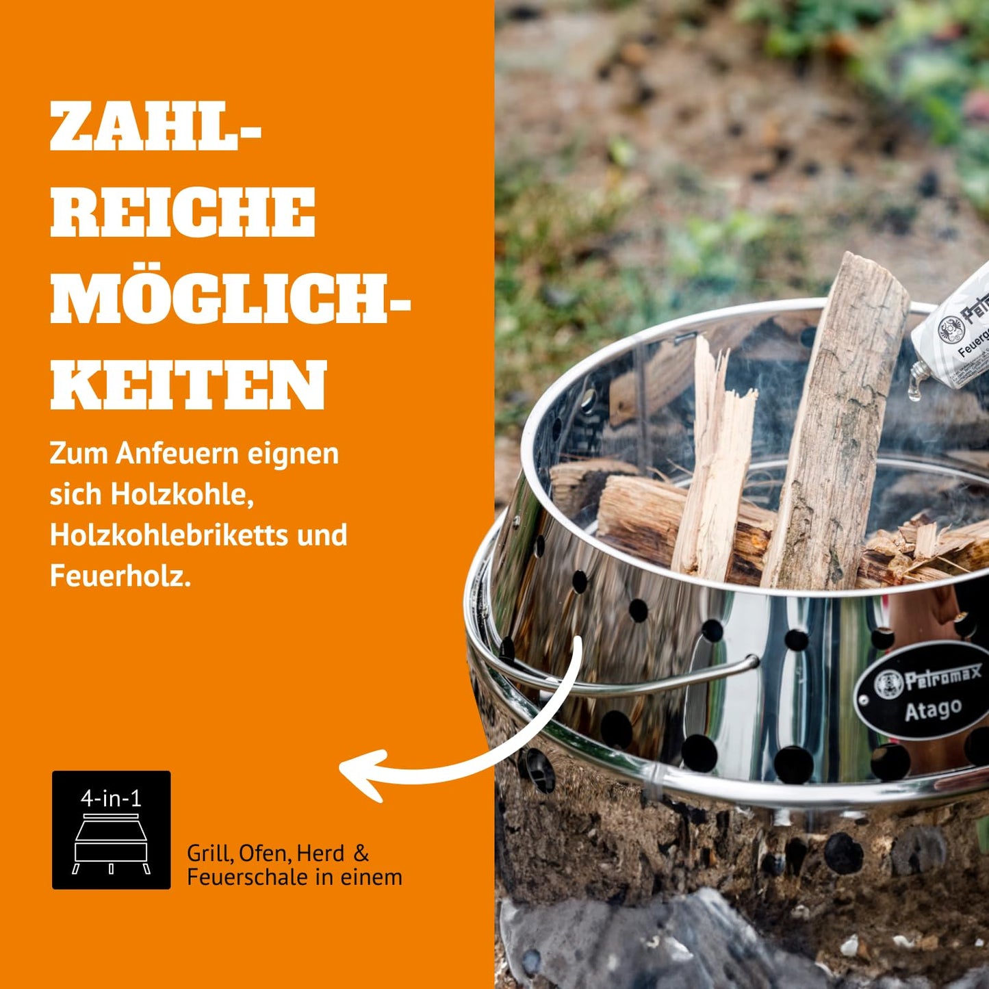 Petromax Atago – Multifunktionaler Edelstahl-Tischgrill für Camping, Garten & Balkon Hol dir jetzt den Petromax Atago und erlebe überall erstklassigen Grillgenuss!