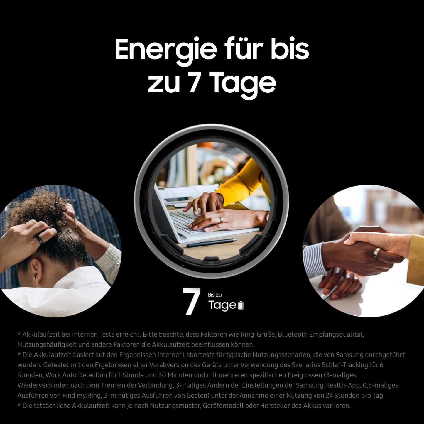 Samsung Galaxy Ring (diverse Größen, Titanium Black) – smarter Ring mit Titan-Gehäuse, Samsung Health AI, Schlaf- und Fitness-Tracking. Ultraleicht, robust und dezent tragbar im Alltag. Für alle, die Gesundheit und Technologie stilvoll verbinden wollen.