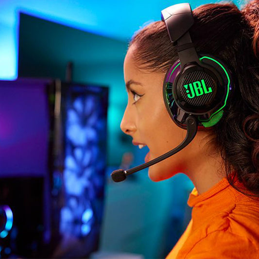JBL Quantum 910X.  Kabelloses Gaming Headset mit Noise Cancelling und 3D‑Sound & Head‑Tracking.