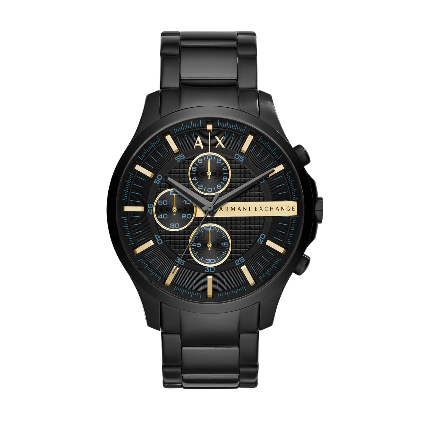 Armani Exchange Herrenuhr AX2164 mit Chronographenwerk und 46 mm Gehäuse – wahlweise mit Edelstahl-, Leder- oder Silikonarmband. Sportlich-elegantes Design mit markanter Präsenz. Für Männer, die Stil und Funktion in einem Statement vereinen.