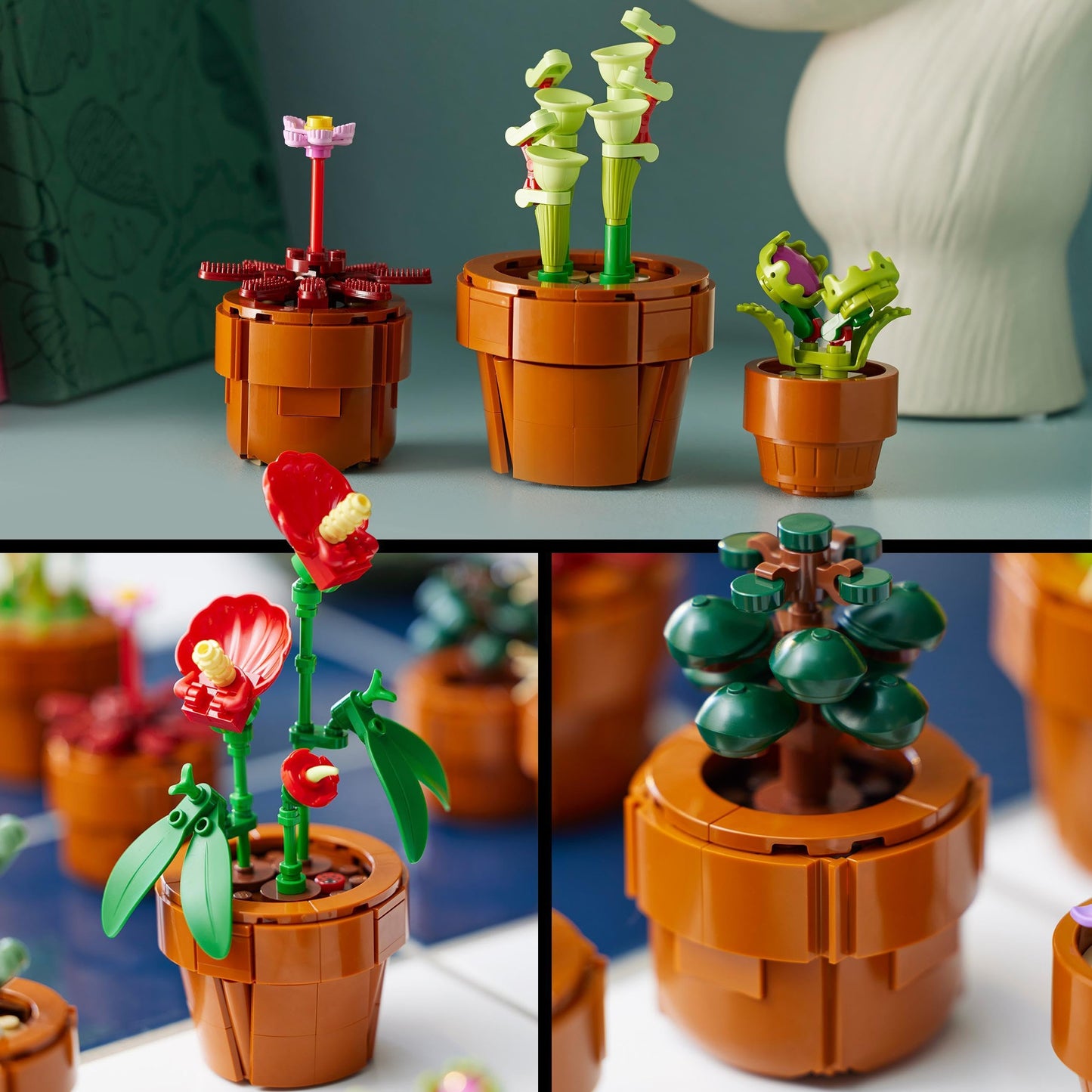 LEGO Icons Mini Pflanzen (Set 10329). 758 Teile – LEGO Pflanzen Set mit 9 Blumentöpfen aus der Botanical Collection für stilvolle Deko. Ja, auch Männer lieben Blumen!
