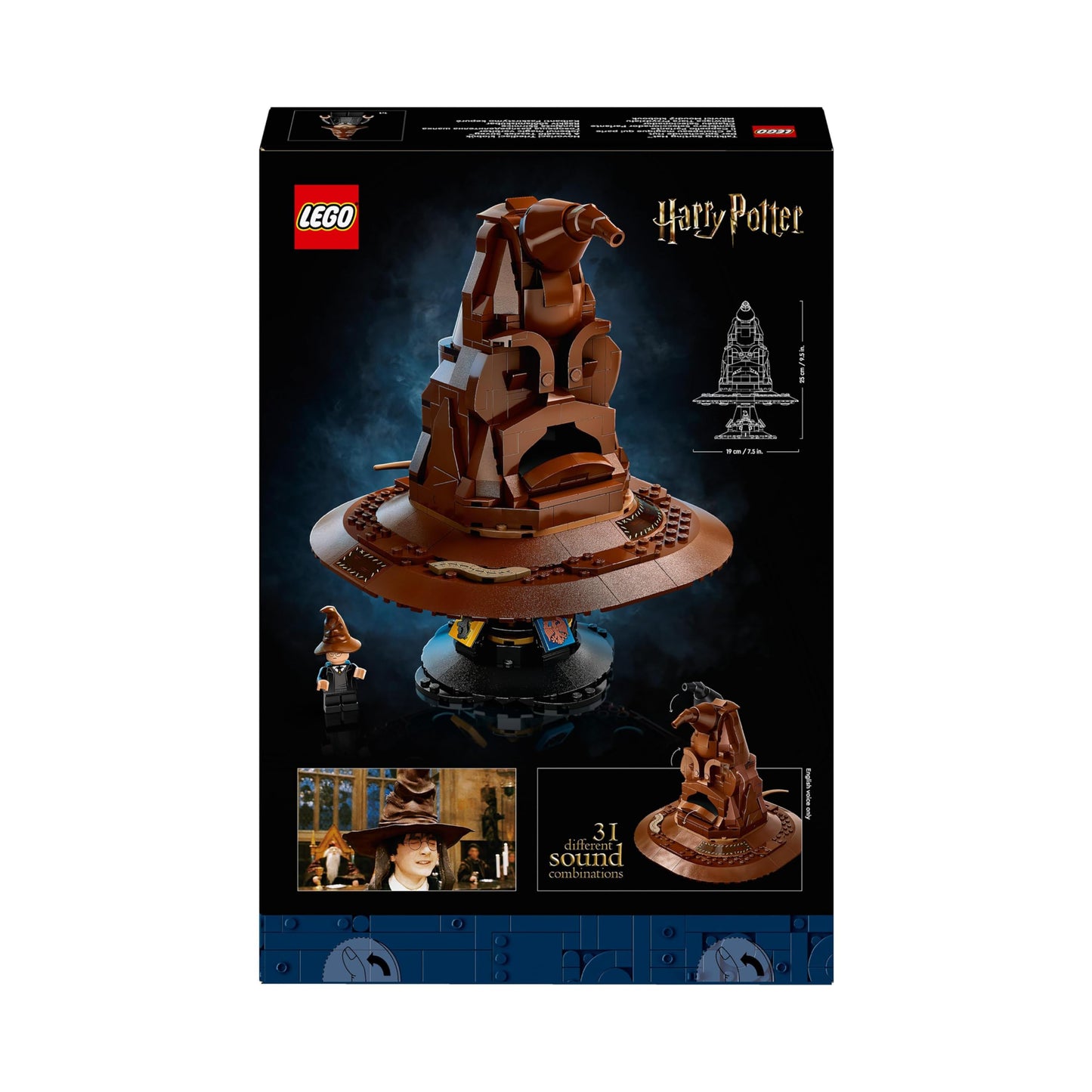 LEGO Harry Potter Der Sprechende Hut (Set 76429). 561 Teile, 31 magische Soundkombinationen & Hogwarts-Ständer mit Harry-Minifigur.