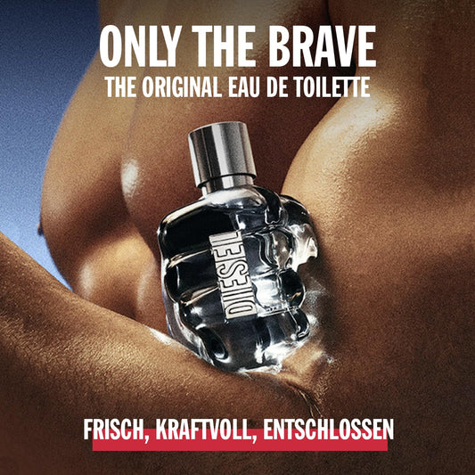 Diesel Only The Brave Eau de Toilette Spray (125 ml). Zitrusfrischer Zitronen- & Wacholderkick mit kraftvoller Bernsteinholz- und Patchouli-Tiefe.