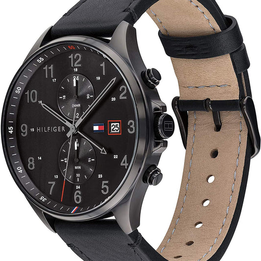 Tommy Hilfiger Multi-Zifferblatt Quarzuhr (Herren, schwarzes Lederarmband, 1791711). Markantes Multi-Zifferblatt, präzises Quarzwerk und hochwertiges Lederarmband – jetzt entdecken und deinem Look das gewisse Etwas verleihen.