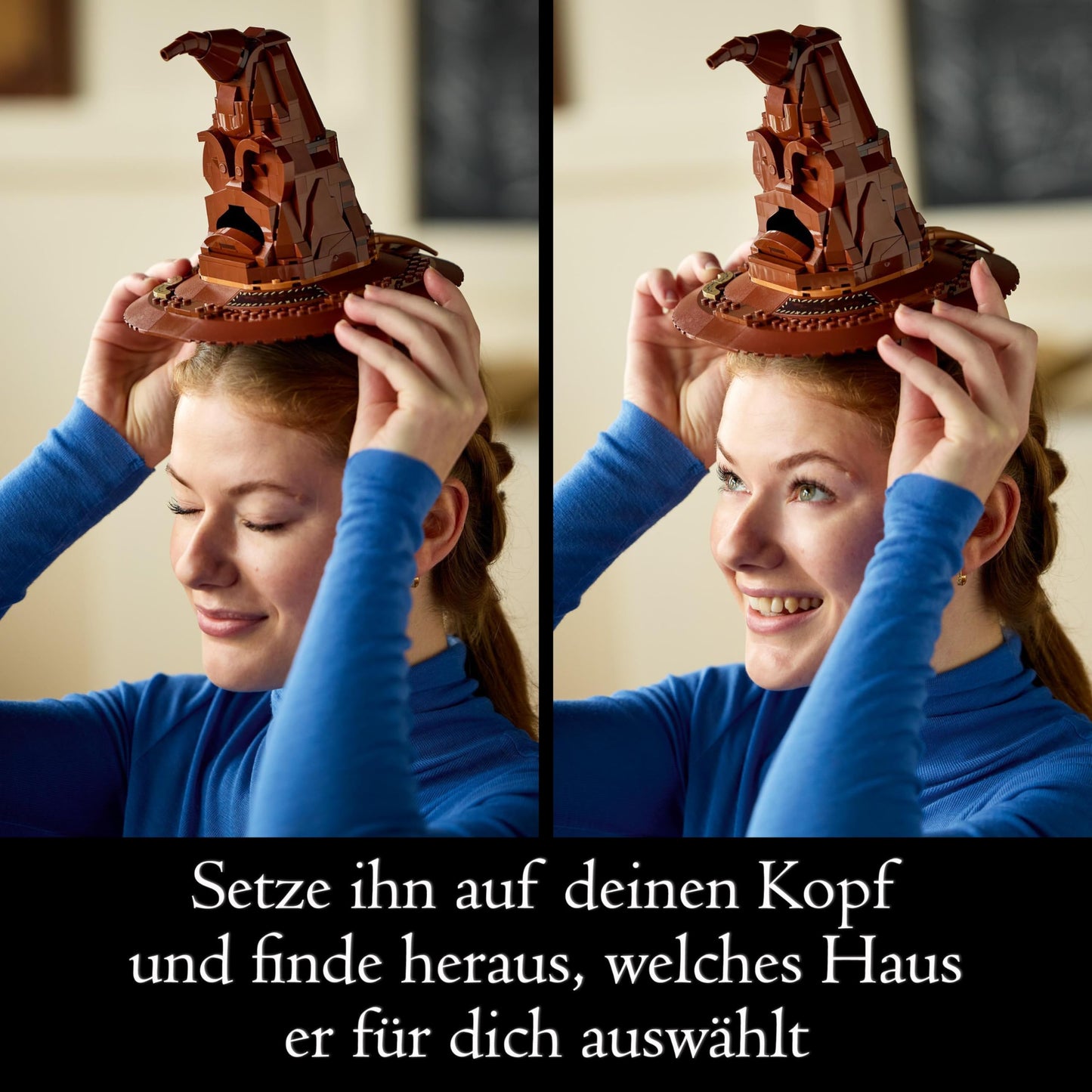 LEGO Harry Potter Der Sprechende Hut (Set 76429). 561 Teile, 31 magische Soundkombinationen & Hogwarts-Ständer mit Harry-Minifigur.