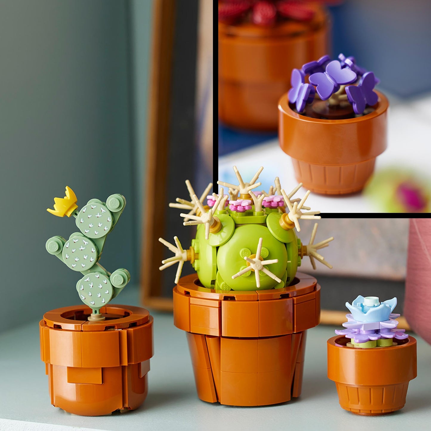 LEGO Icons Mini Pflanzen (Set 10329). 758 Teile – LEGO Pflanzen Set mit 9 Blumentöpfen aus der Botanical Collection für stilvolle Deko. Ja, auch Männer lieben Blumen!