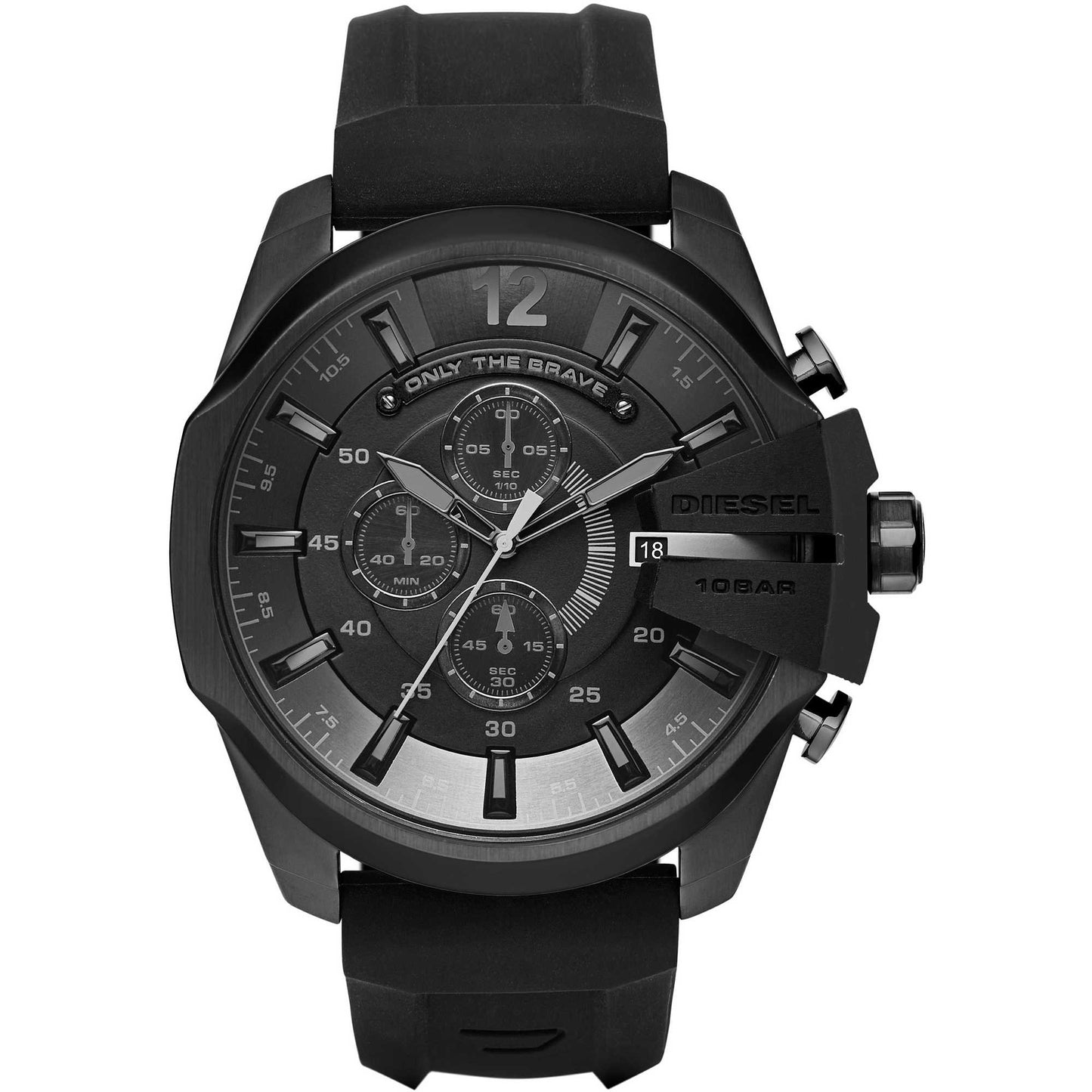 Diesel Chronograph DZ4378 mit 51 mm Edelstahlgehäuse. Kraftvolles Statement für starke Handgelenke.