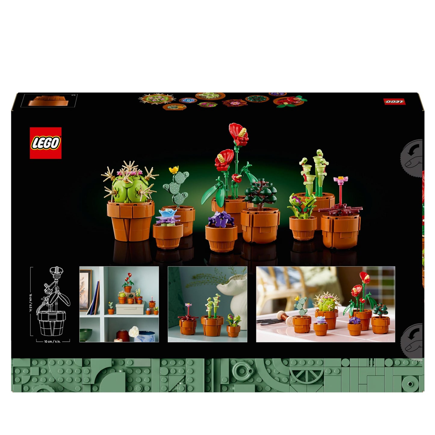 LEGO Icons Mini Pflanzen (Set 10329). 758 Teile – LEGO Pflanzen Set mit 9 Blumentöpfen aus der Botanical Collection für stilvolle Deko. Ja, auch Männer lieben Blumen!