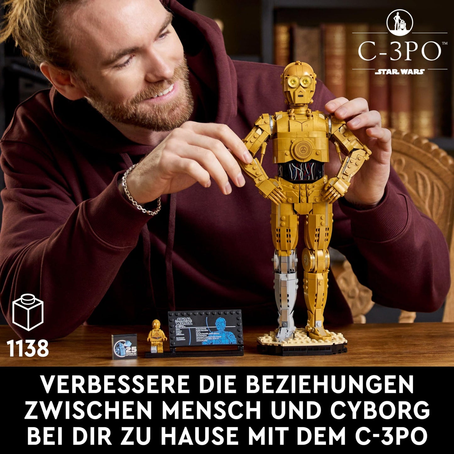 LEGO Star Wars C-3PO (Set 75398). 1.138 Teile – Sammler-Droide mit Jubiläumsdetails für Fans der klassischen Trilogie.