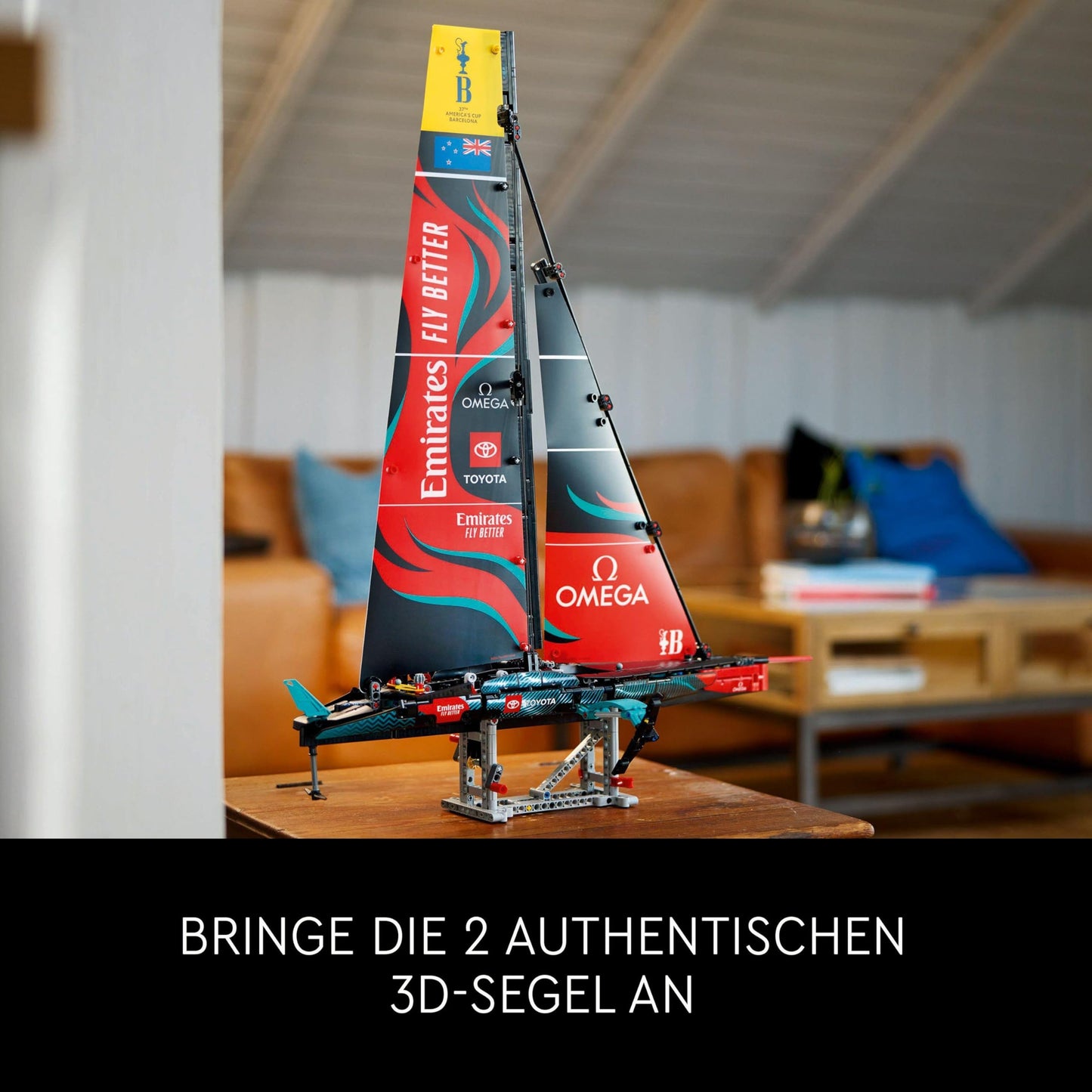 LEGO Technic Emirates Team New Zealand AC75 (Set 42174). 962 Teile Rennjacht mit Pneumatik-Foils und voller Segelpower.