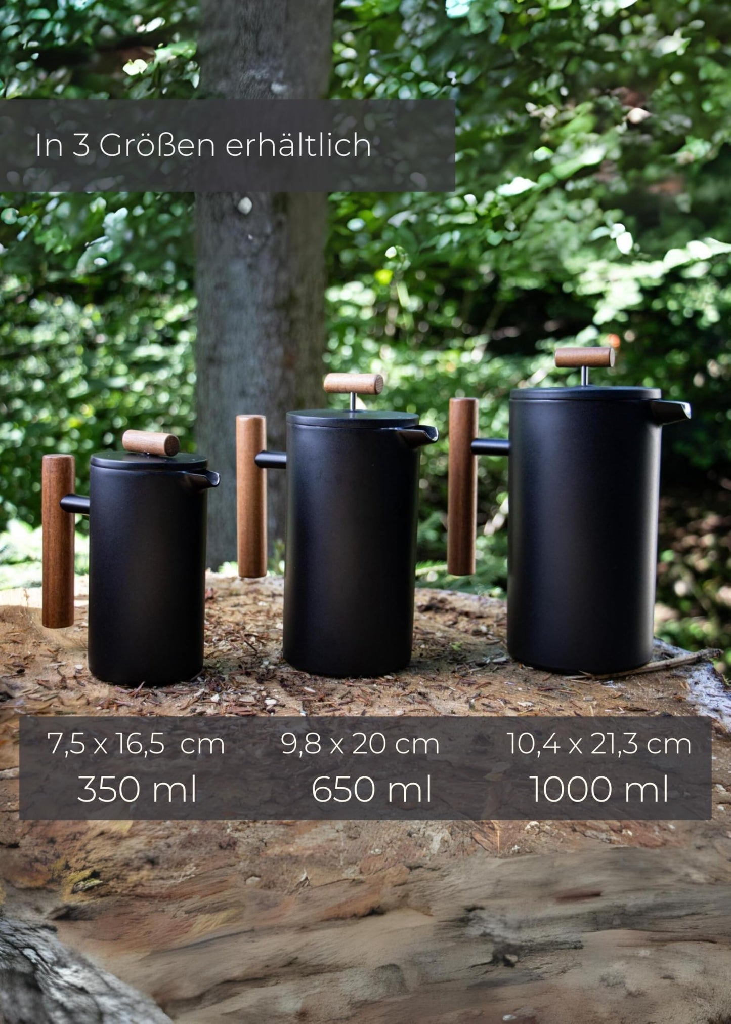 Lambda Coffee® CALDERA French Press (1 L) aus doppelwandigem Edelstahl in Moss Green – für bis zu 5 Tassen. Hält Kaffee lange warm und überzeugt mit stilvollem Design. Robuster Kaffeebereiter für echten Genuss und moderne Küchen.