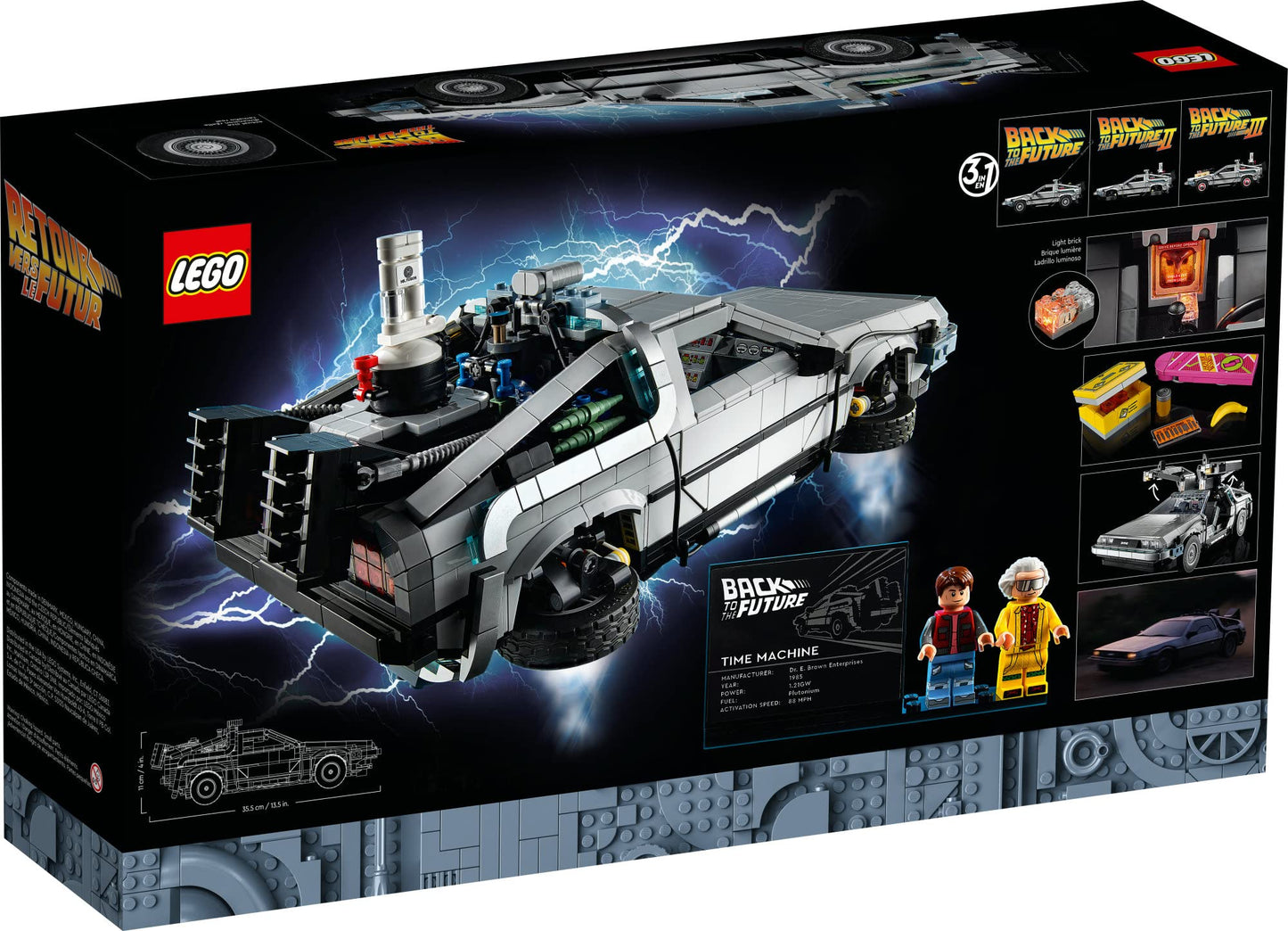LEGO Icons Back to the Future Zeitmaschine (Set 10300). 1.856 Teile Filmlegende zum Bauen für echte DeLorean-Fans.