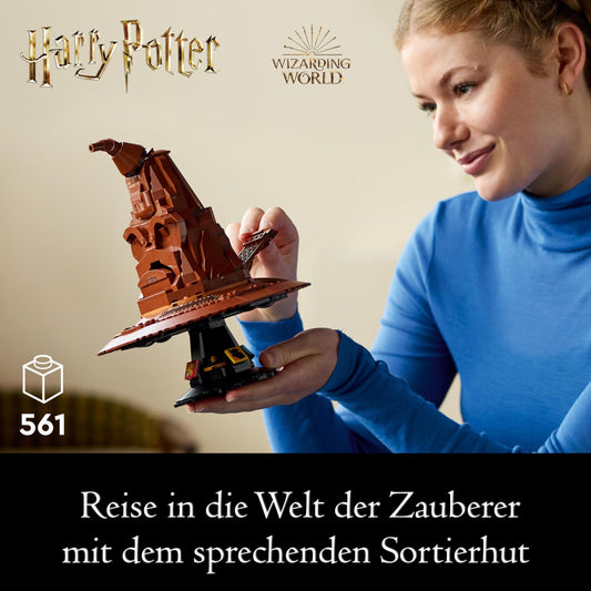 LEGO Harry Potter Der Sprechende Hut (Set 76429). 561 Teile, 31 magische Soundkombinationen & Hogwarts-Ständer mit Harry-Minifigur.