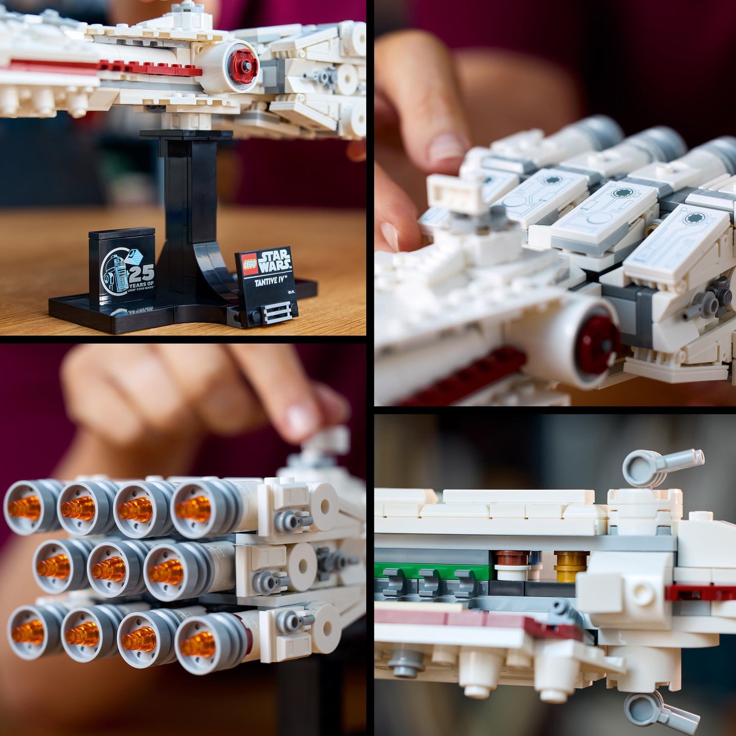 LEGO Star Wars Tantive IV (Set 75376). 654 Teile Sternenschiff-Klassiker mit Jubiläumsständer.