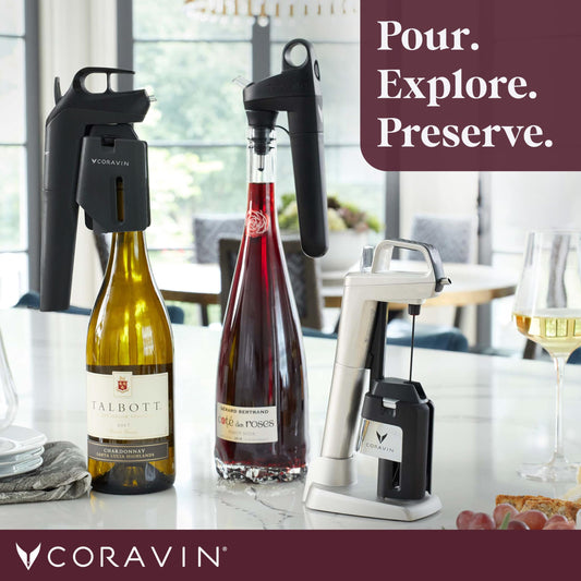 Coravin Timeless Six+, Premium-Weinkonservierungssystem zum Ausschenken ohne Korkenziehen. Schützt Wein bis zu 2 Jahre vor Oxidation. Inklusive Belüfter, Tragetasche und Zubehör – ideal für Genießer und Sammler.