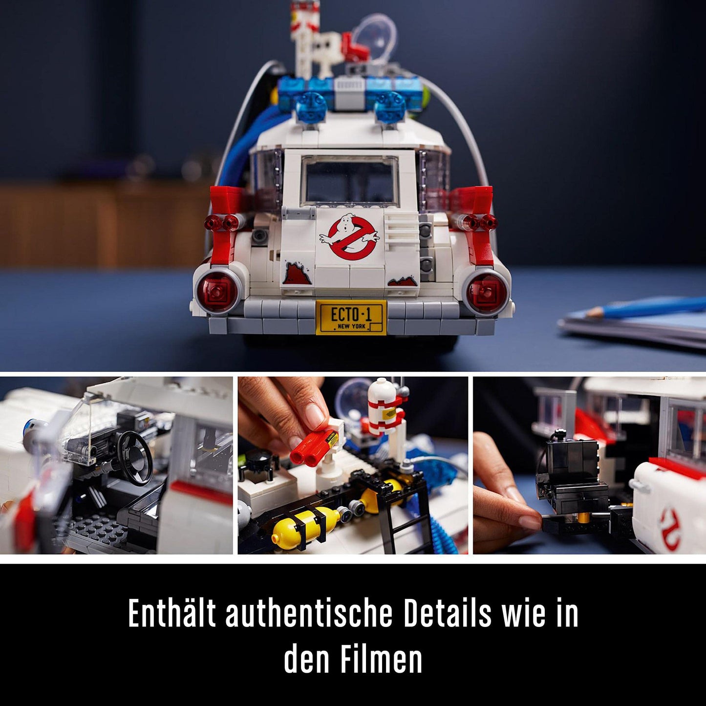 LEGO Ghostbusters ECTO-1 (Set 10274). 2.352 Teile Cadillac-Modell mit Geisterfalle, Schwenksitz & paranormaler Ausrüstung.