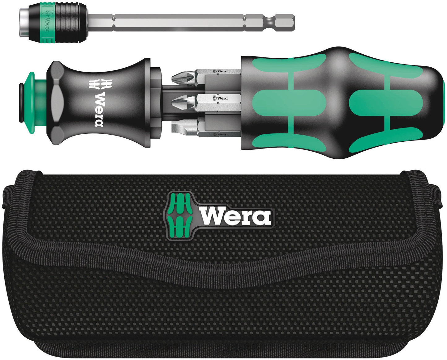 Wera Kraftform Kompakt 20 mit Tasche, 7-teilig, Schwarz-Grün, 05051021001