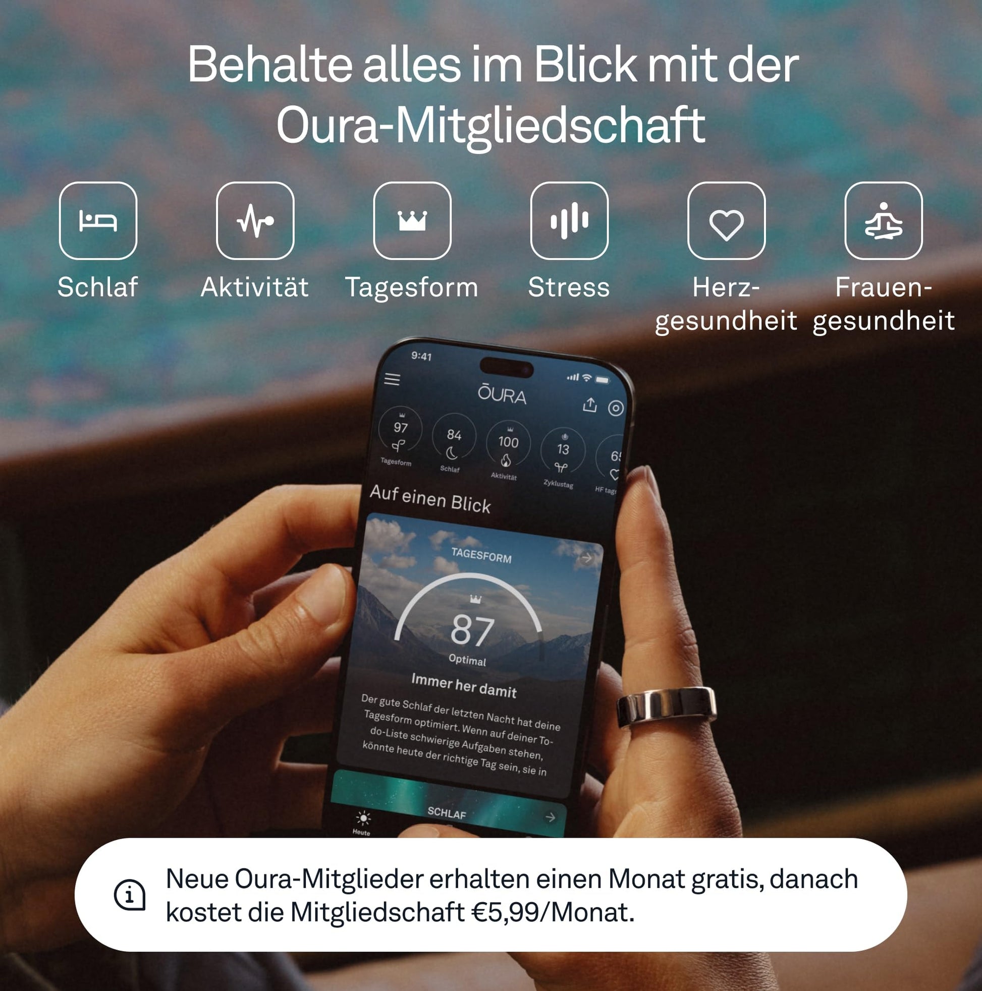 Übersicht biometrischer Daten in der Oura App