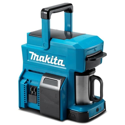 Makita DCM501Z – 18 V Akku-Kaffeemaschine für frischen Kaffee to go. Greif zu und genieße barista-tauglichen Kaffee jederzeit und überall,  ganz ohne Steckdose.
