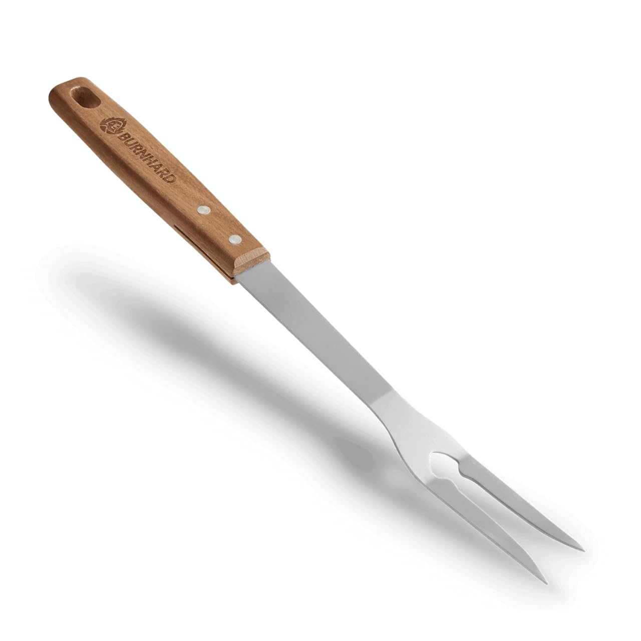 BURNHARD Grillbesteck-Set (4-tlg., 42 cm) aus Edelstahl und Akazienholz – bestehend aus Zange, Wender, Fleischgabel und Grillbürste. Extra lange Holzgriffe mit Aufhänge-Ösen für sicheres und stilvolles Grillen. Robustes Zubehör für echte BBQ-Fans.