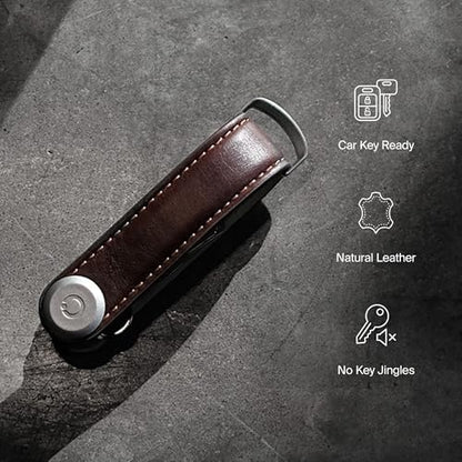 Orbitkey Premium-Leder-Schlüsselanhänger 2.0. Greif zu und verleihe deinem Schlüsselbund stilvolle Ordnung.