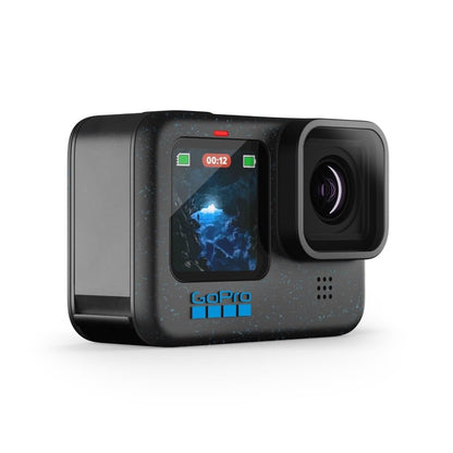 GoPro HERO12 Black. Wasserdichte Action-Kamera mit 27 MP & Ultra-Stabilisierung. Erlebe grenzenlose Abenteuer und halte jeden Moment in atemberaubender Detailtreue fest.